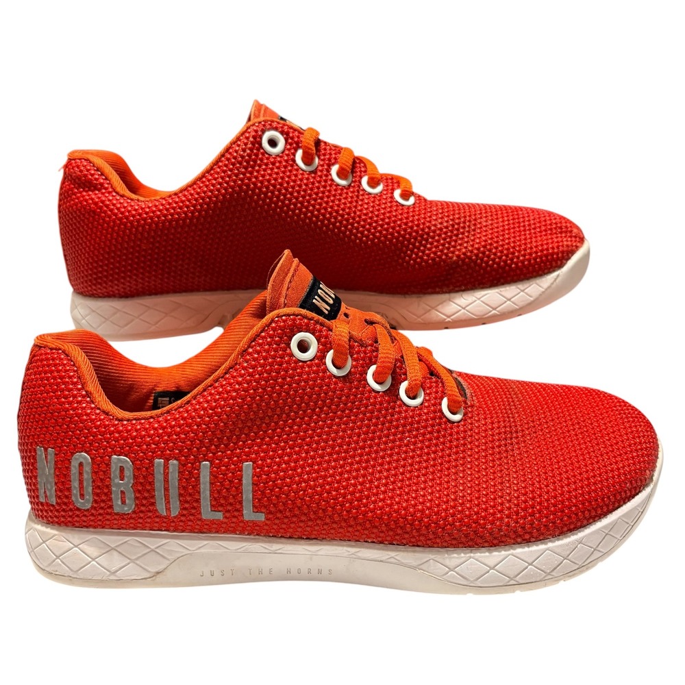NOBULL SuperFabric Trainer Red Orange Womens 7.5 Cross Training Shoes
